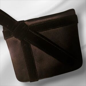 Emporio Armani Italian Vintage Black Clutch Bag 6x7". Warranty Certificate